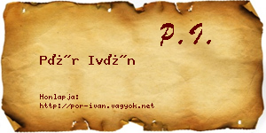 Pór Iván névjegykártya